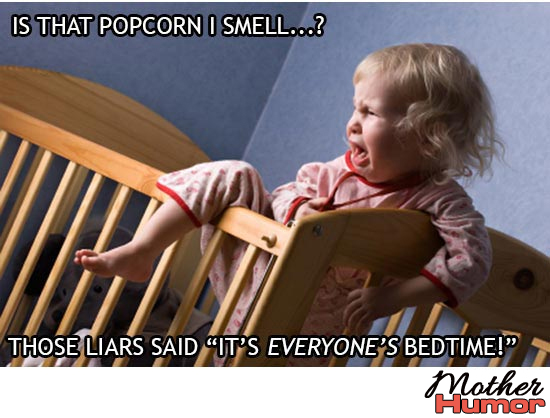 Toddler girl crying in crib