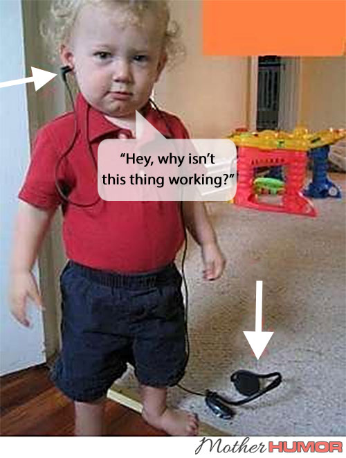 Funny Baby Headphones  Wrong Way