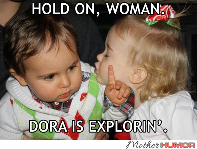 Boy Stopping Girl Puckering Up