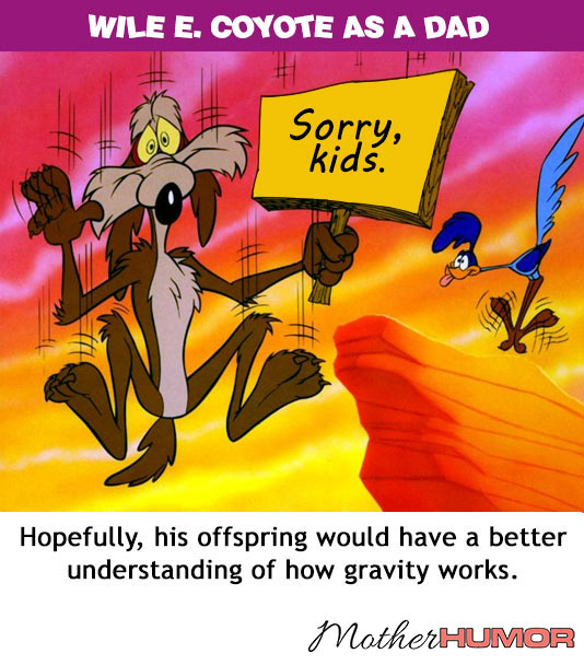 Wile E. Coyote Running Off Cliff