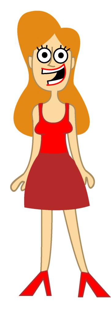 cartoon of 20something woman